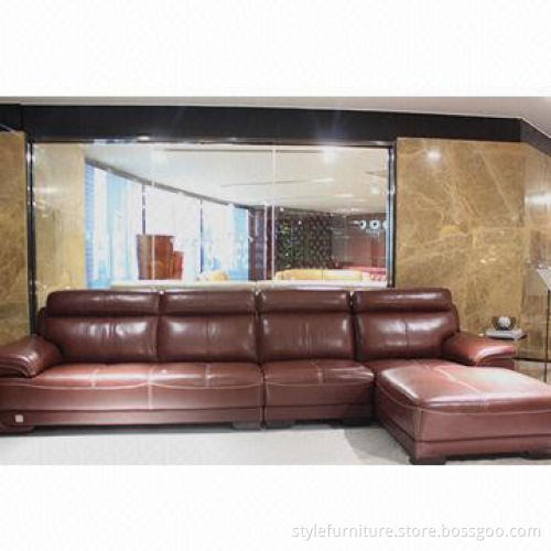 Leather sofa sets with smooth lines